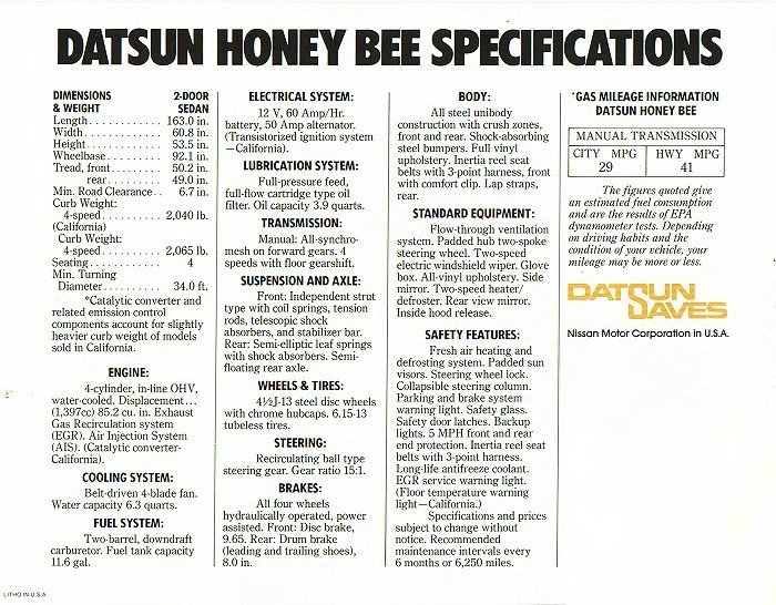 catalogo Datsun 120Y
