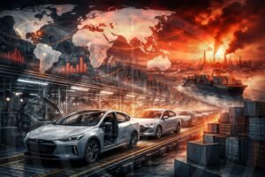 impactos conflito indústria automóvel