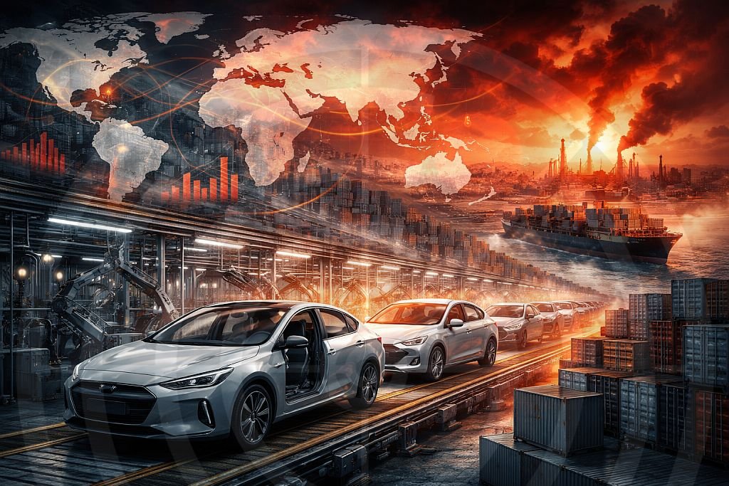 impactos conflito indústria automóvel